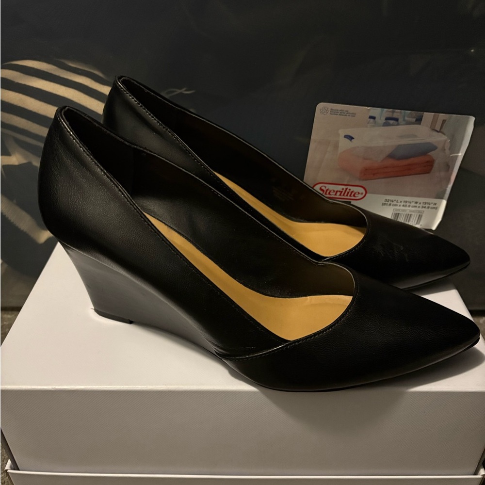 Franco Sarto Black Wedge Shoes